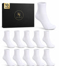 KAJALO Premium Crew Socks – 10 Pairs, Soft Combed Cotton, Breathable Athletic Socks for Men & Women, Everyday Comfort